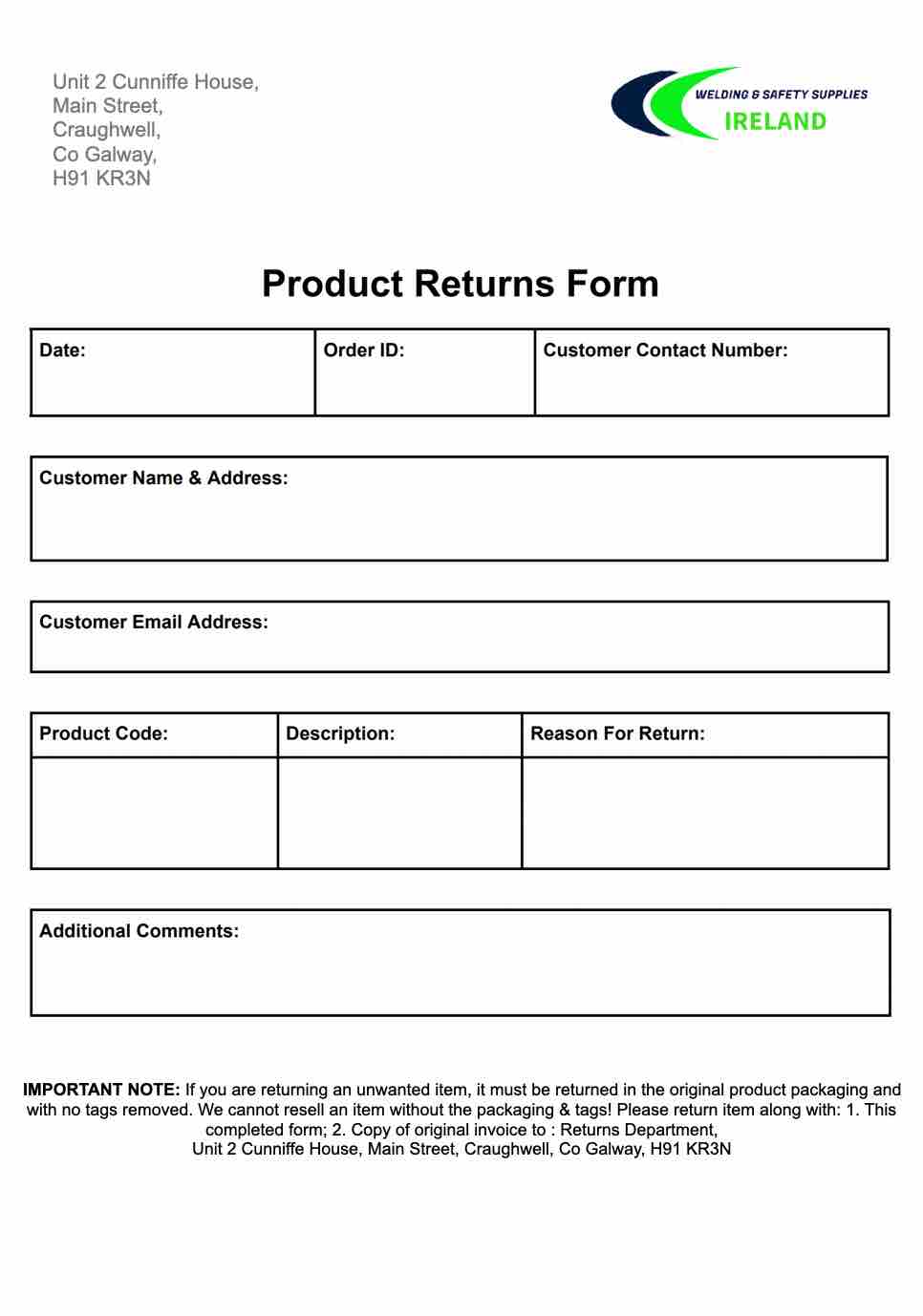 Returns &#038; Refunds Policy